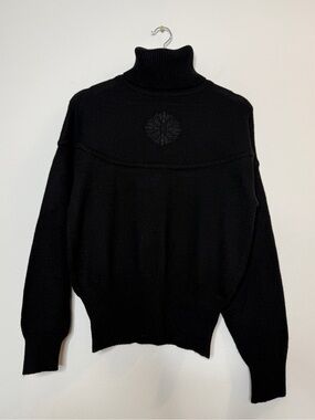 Vintage 80s 90s Bogner Ski Turtleneck Sweater wool acrylic blend black medium
